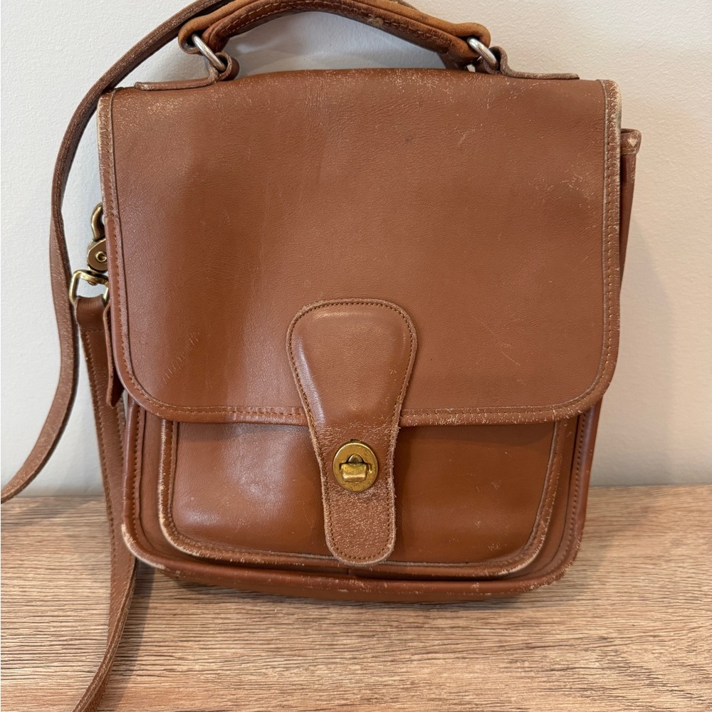 Coach vintage station bag brown leather